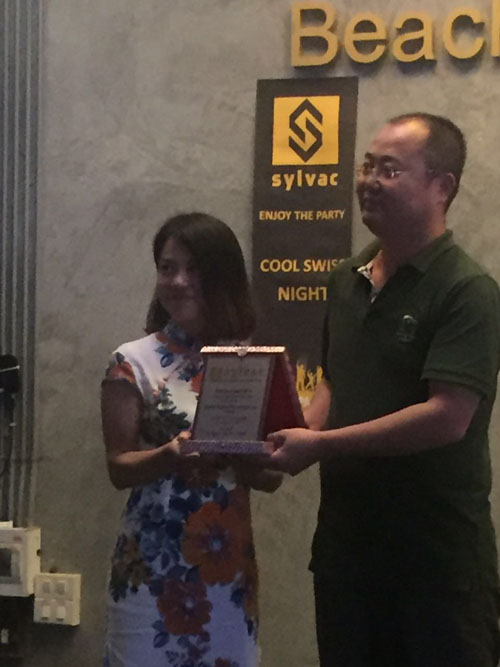 瑞士丹青公司榮獲Sylvac亞太地區銷售冠軍